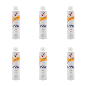 6PK Rexona 145G Deodorant Women Sport Dry Antiperspirant 48h Bodyspray