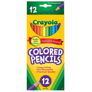 12PK Crayola Full Sized Coloured Pencils