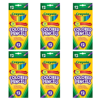 72pc Crayola Full Sized Coloured Pencils