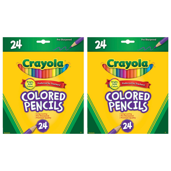 2PK 24pc Crayola Coloured Pencils Kids/Children Art/Craft 6y+