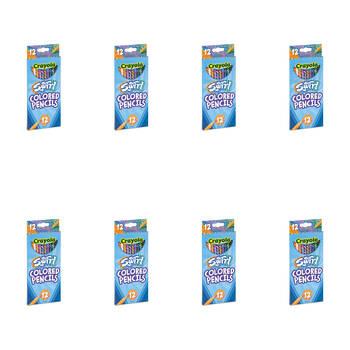 8x 12pc Crayola Swirl Coloured Pencils Colouring Tools Kids 3y+