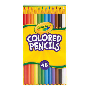 48pc Crayola Coloured Pencils Share Pack Colouring Tools Kids 3y+
