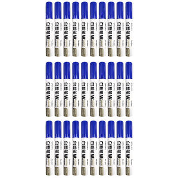 3x 10pc Deli Whiteboard Marker - Blue