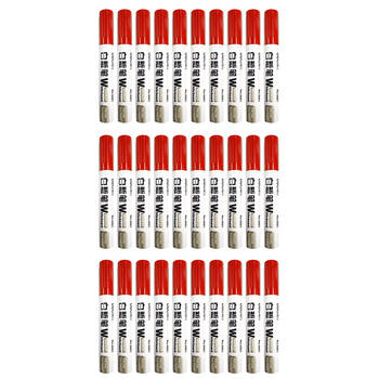 3x 10pc Deli Whiteboard Marker - Red
