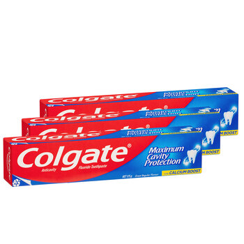 3PK Colgate 175g Fluoride Toothpaste Maximum Cavity Protection Great Regular Flavour