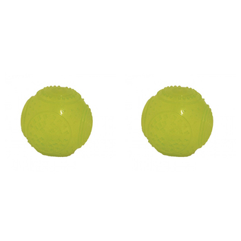2PK Rosewood Round Glow in the Dark Ball Pet Dog Chew Interactive Fun Play Toy Green