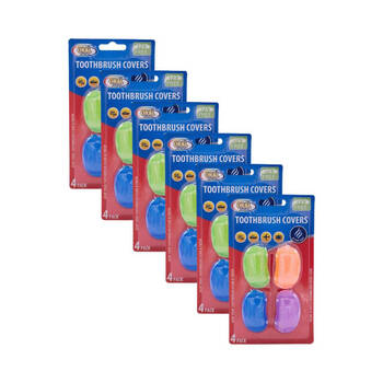6x 4pc Oral Fusion Tooth Brush Covers Protector Dental Care