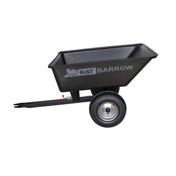 RAT Barrow Heavy Duty Tipping Poly Tub Trailer Wheelbarrow Black
