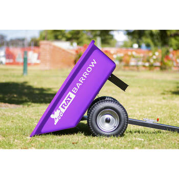RAT Barrow Heavy Duty Tipping Poly Tub Trailer Wheelbarrow Purple