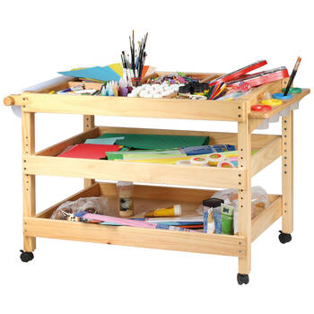 Beleduc Craft Trolley Wooden Storage Cart w/ Wheels Art & Kids/Children - 3y+