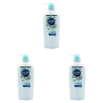 3PK Sunsilk 450ml Soft & Nourishing Hair Care Shampoo - Coconut Hydration