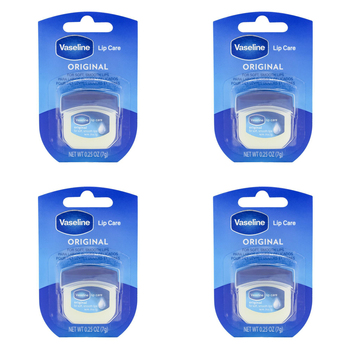 4PK Vaseline Lip Therapy 7g Petroleum Jelly Moisturiser Original