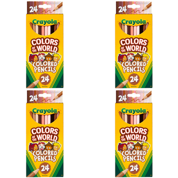 96pc Crayola Colours Of The World Pencils 3+