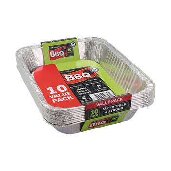 10PK Lemon & Lime Rectangle Foil Tray
