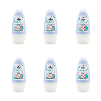 6PK Rexona 40ml Roll On Deodorant Girls Glowing 48hr Protection