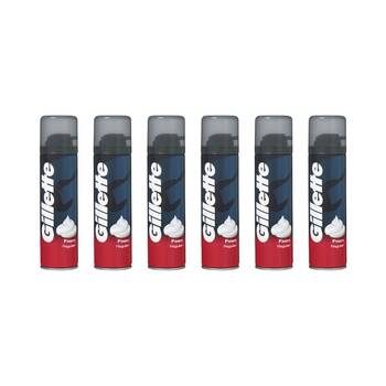 6PK Gillette Grooming Shaving Foam Regular 200ml For All Skin Types Men