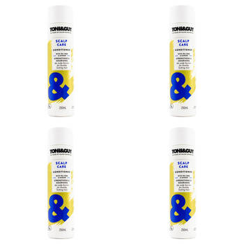 4PK Toni & Guy 250ml Scalp Care Conditioner w/ Tea Tree & Ginger