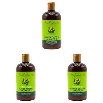 3PK Shea Moisture 384ml Moringa & Avocado Nourishing Shampoo
