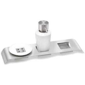 Blomus Liquo Triple Freestanding Bathroom Holder Organiser 12x40cm Silver