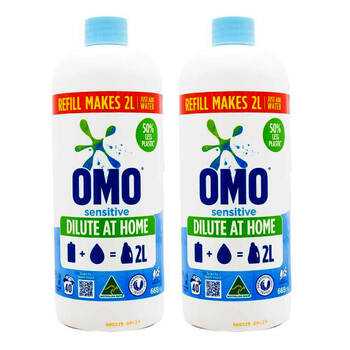 2PK Omo Sensitive Laundry Refill Liquid Detergent 665ml Concentrated