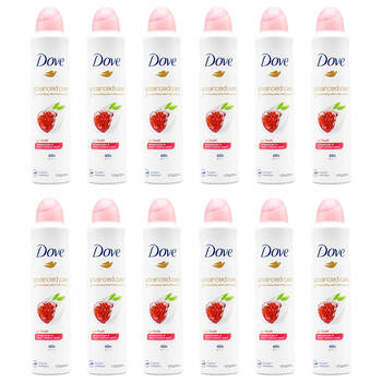 12PK Dove 127g/220ml Antiperspirant Advanced Care Go Fresh