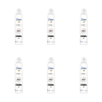6PK Dove 127g/220ml Antiperspirant Deodorant Spray Invisible Dry