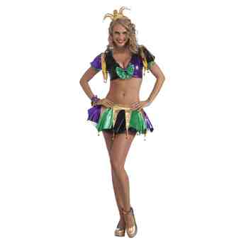 Forum Novelties Jester Mardi Gras Sexy Dress Up Costume - Size Std