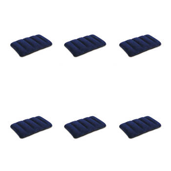 6PK Intex Downy Inflatable Travel Sleeping Pillow 43x28x9cm