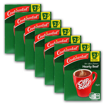2x 7pc Continental 27G Cup A Soup Hearty Beef