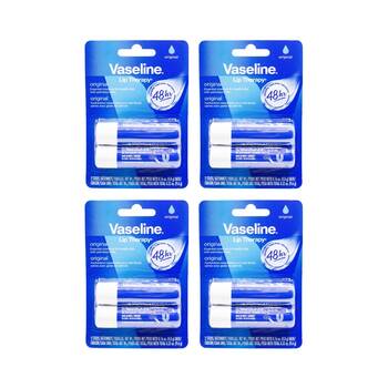 4x 2PK Vaseline Lip Balm Original Petroleum Jelly Moisture Therapy Stick 4.8g