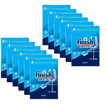 12x 10pc Finish Classic Dishwashing Dishwasher Detergent Cleaning Tablets