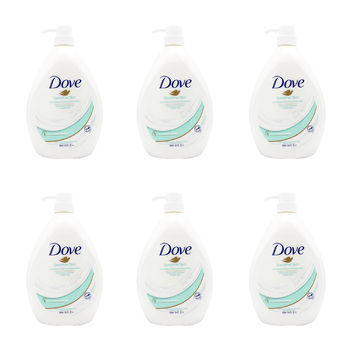 6PK Dove 1000ml Body Wash Liquid Bath Soap For Sensitive Skin
