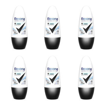6PK Rexona Women 72hr Anti-Perspirant Roll On Deodorant 45ml Invisible Dry
