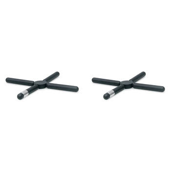 2PK Blomus Knik Silicone Heat Resistant Trivet Hot Pot/Dish Stand 4x11.2cm Black