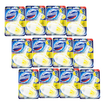 12PK Domestos 3In1 Power Toilet Block Bathroom Bowl Cleaner 40g - Citrus