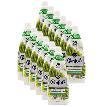 12PK Comfort 900ml Fabric Conditioner Fragrance Rainforest Fresh
