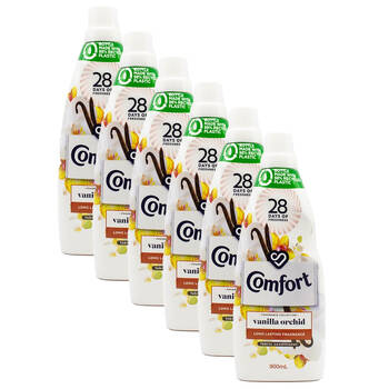 6PK Comfort 900ml Fabric Conditioner Fragrance Vanilla Orchid