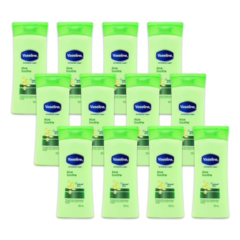 12PK Vaseline 100ml Moisturising Lotion Aloe Soothe For Dry Skin