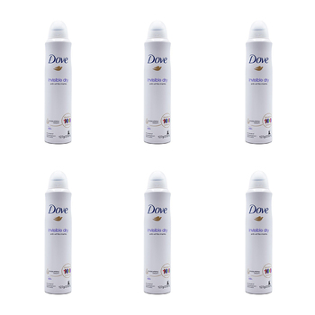 6PK Dove 127G Antiperspirant Deodorant Invisible Dry Anti-White Marks