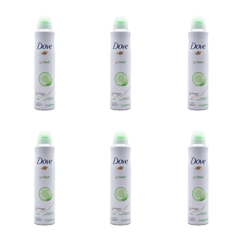 6PK Dove 127G Antiperspirant Deodorant Go Fresh Cucumber & Green Tea Scent