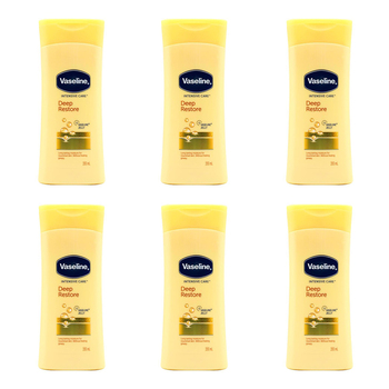 6PK Vaseline 200ml Intensive Care Body Lotion Deep Restore For Dry Skin