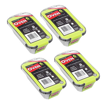 24PK Lemon & Lime Foil Container W/ Lid 20X11X5cm Shelf Ready Pdq