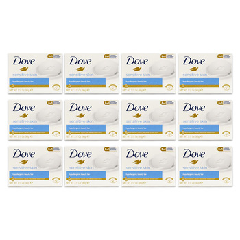 12PK Dove 90g Soap For Sensitive Skin Hypollergenic Beauty Bar
