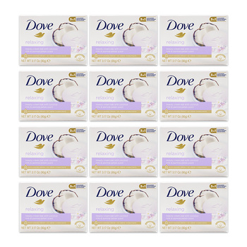 12PK Dove 90G Beauty Cream Bar Soap w/ Coconut Milk & Jasmine Petals Scent
