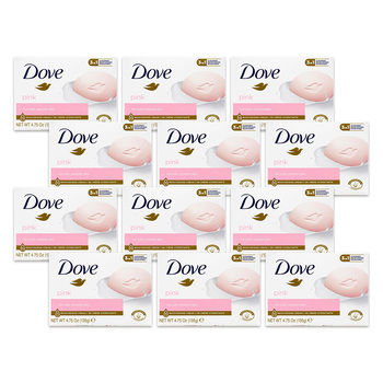 12PK Dove 135G Beauty Cream Moisturizing Skin Care Soap Bar - Pink