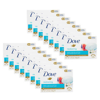 16PK Dove 135g Beauty Cream Bar w/ Blue Fig & Orange Blossom Scent Restoring