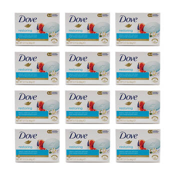 12PK Dove 90g Beauty Cream Bar Restoring Blue Fig & Orange Blossom Scent