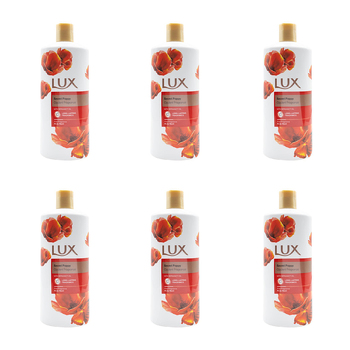 6PK Lux 600ml Body Wash Secret Poppy w/ Bergamot Oil Scent