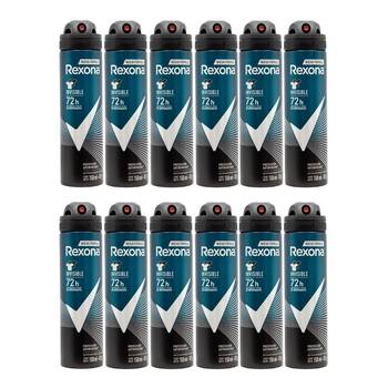 12PK Rexona Invisible Antiperspirant Deodorant Spray 72H Protection 150ml