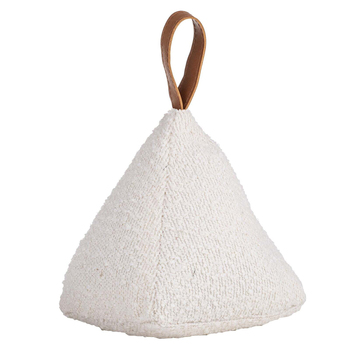 Ladelle Boucle  18cm Door Stop/Weighted Home/Room Stopper Cream